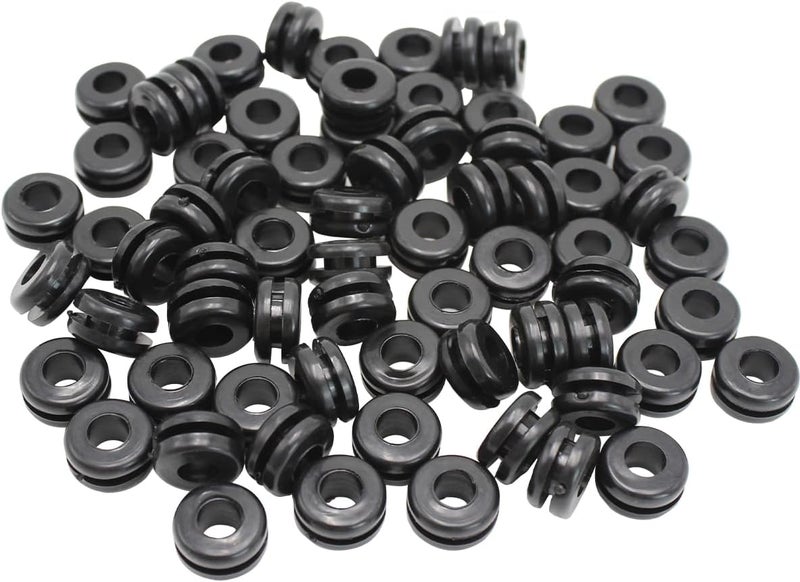 EASYEAH Store Rubber Grommets for Wiring 3/8 in Panel Hole, 1/4 in ID Firewall Grommet Automotive, Eyelet Ring Gasket Hole Grommets for Metal Electric Box, Wires Cables Hoses Protection, 70 Pcs, 6x10 mm - Image 1